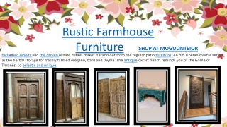 Rustic Farmhouse Furniture