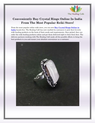 Buy Crystal Rings Online in India