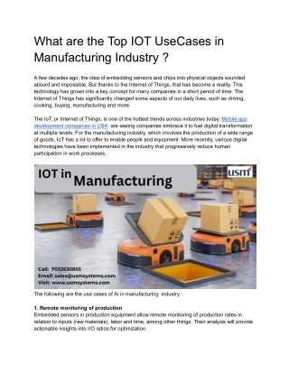 IOT in manufacturing - Google Docs
