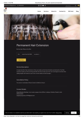 Get  Best Permanent Hair extension In Jabalpur - Deep Beauty Parlour