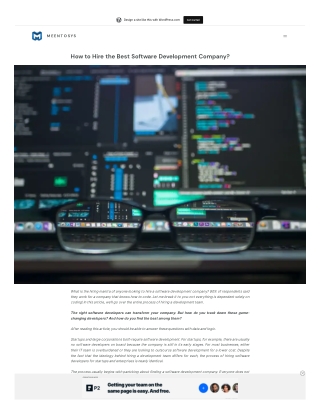 How to Hire the Best Software Development Company
