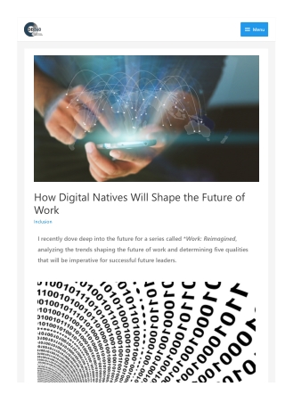 How Digital Natives Will Shape the Future of Work