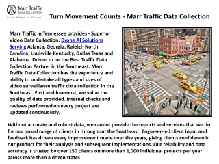 Turn Movement Counts - Marr Traffic Data Collection - Nashville
