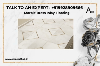 Marble Brass Inlay Flooring