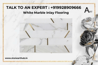 White Marble Inlay Flooring