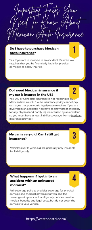 Important Facts You Need To Know About Mexican Auto Insurance