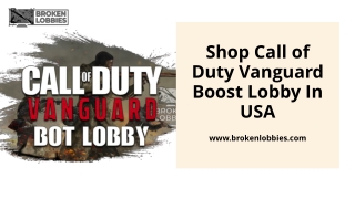 Shop Call of Duty Vanguard Boost Lobby In USA