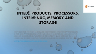 Intel® Products: Processors, Intel® NUC, Memory and Storage