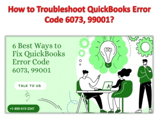 How to Troubleshoot QuickBooks Error Code 6073, 99001?