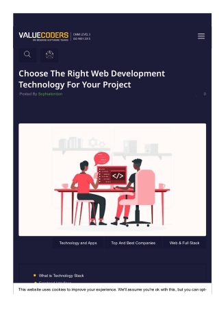 Choose The Right Web Development Technology For Your Project