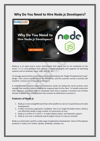 Why Do You Need to Hire Node.js Developers - ScalaCode