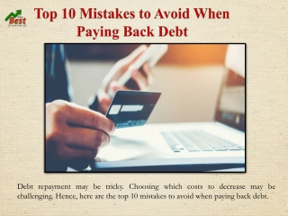 Top 10 Mistakes to Avoid When Paying Back Debt