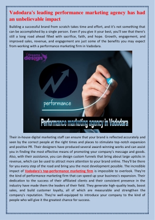 Vadodara's leading performance marketing agency has had an unbelievable impact