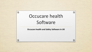 Occucare health and Safety Software in UK