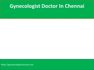 Gynecologist Doctor In Chennai