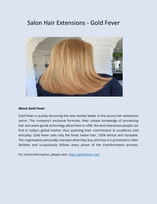 Salon Hair Extensions - Gold Fever