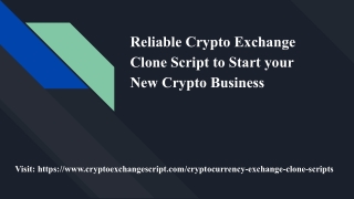 Cryptocurrency exchange clone script