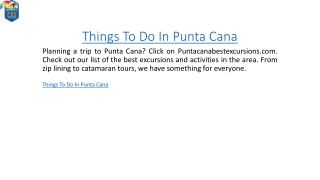 Things To Do In Punta Cana  Puntacanabestexcursions.com