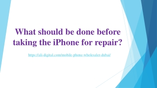 What should be done before taking the iPhone for repair