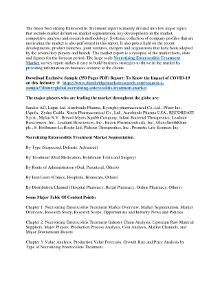 Necrotizing Enterocolitis Treatment Market