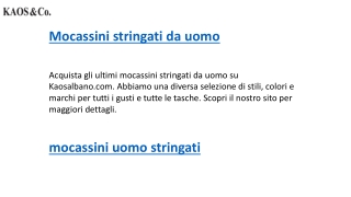 Mocassini stringati da uomo   Kaosalbano.com