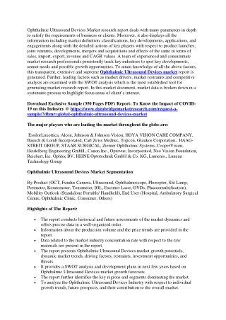 Ophthalmic Ultrasound Devices Market