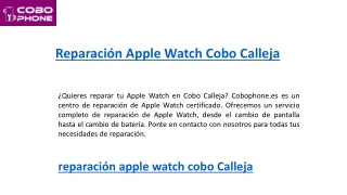 Reparación Apple Watch Cobo Calleja   Cobophone.es