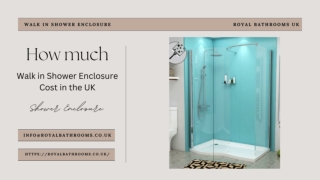 How much walk in shower enclosure cost in the UK