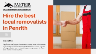 Hire the best local removalists in Penrith