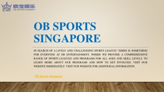 OB Sports Singapore | Ob9sg.com