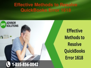 Effective Methods to Resolve QuickBooks Error 1618