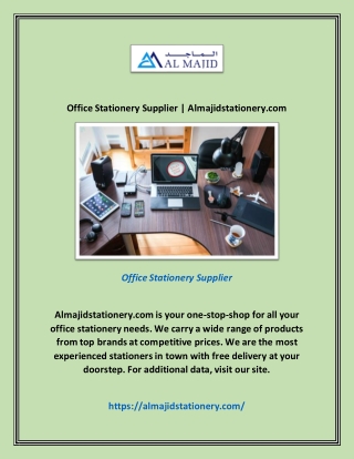 Office Stationery Supplier | Almajidstationery.com