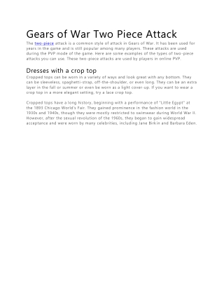 Gears of War Two Piece Attack