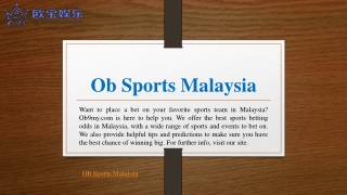 Ob Sports Malaysia | Ob9my.com