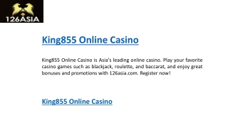 King855 Online Casino   126asia.com