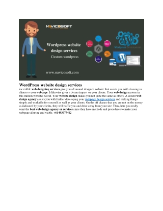 WordPress website design services