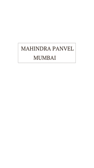 Mahindra Panvel Mumbai Brochure- Premium Residences