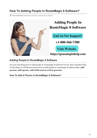 How To Adding People In RootsMagic 8 Software | Step By Step Guide [2022]