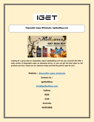 Disposable Vapes Wholesale | Igetbulkbuy.com
