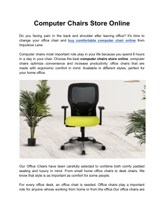 Computer Chairs Store Online