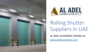 Rolling Shutter Suppliers In UAE