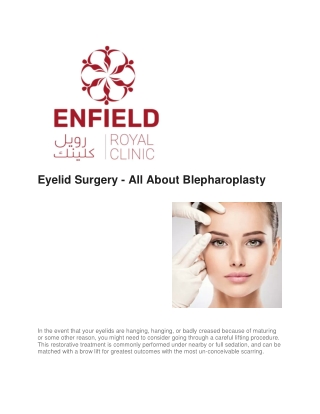 Eyelid surgery with a brow lift in Dubai