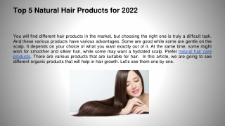 Top 5 Natural Hair Products for 2022 (1)