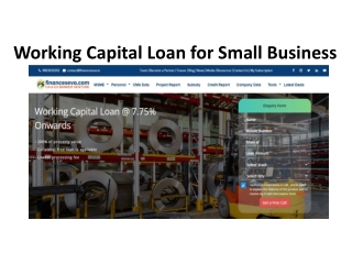 Working Capital Loan for Small Business