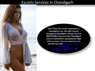 Escorts Services In Chandigarh