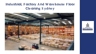 Industrial, Factory And Warehouse Floor Cleaning Sydney