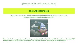 [D.O.W.N.L.O.A.D] [R.E.A.D] The Little Raindrop [ Ebook]