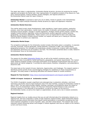Antiemetics Market