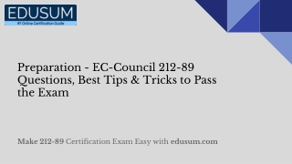 Preparation - EC-Council 212-89 Questions, Best Tips & Tricks to Pass the Exam