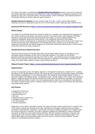 Flexible Electronics Market Key Players & Growth Strategies Adopted By Them